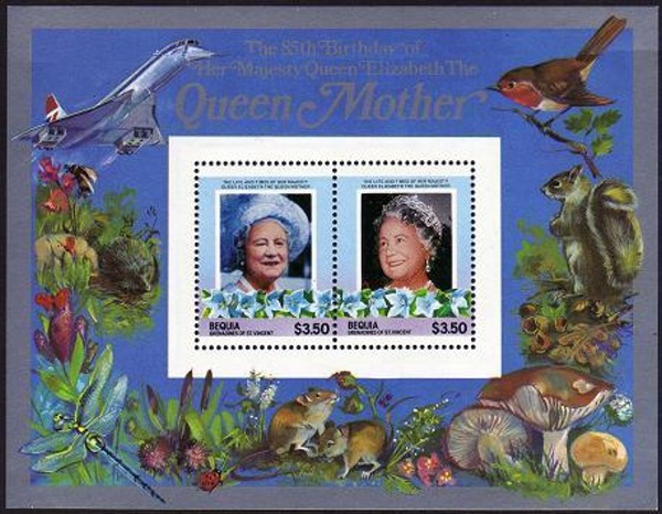1985 Leaders of the World Life and Time of Queen Elizabeth $3.50 Souvenir Sheet 1985 Leaders of the World Life and Times of Queen Elizabeth $3.50 Souvenir Sheet